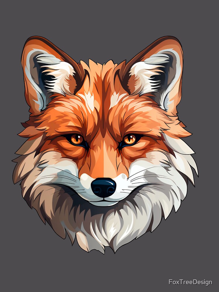 Thumbnail 6 of 6, Premium Oversized Sweatshirt, Red Fox Head Portrait designed and sold by FoxTreeDesign.