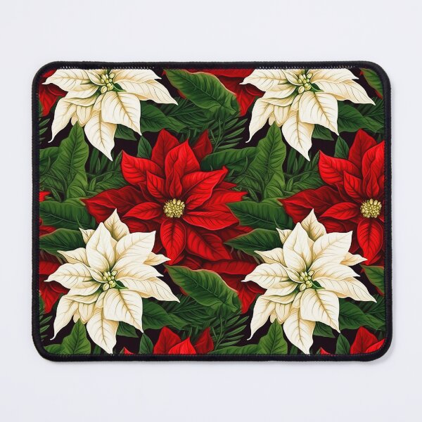 Item preview, Christmas Red And White Poinsettias Holiday Pattern designed and sold by DEC02.