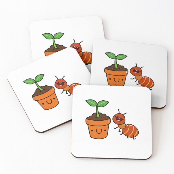 Item preview, Kawaii Ant and Potted Plant designed and sold by kawaiilife.
