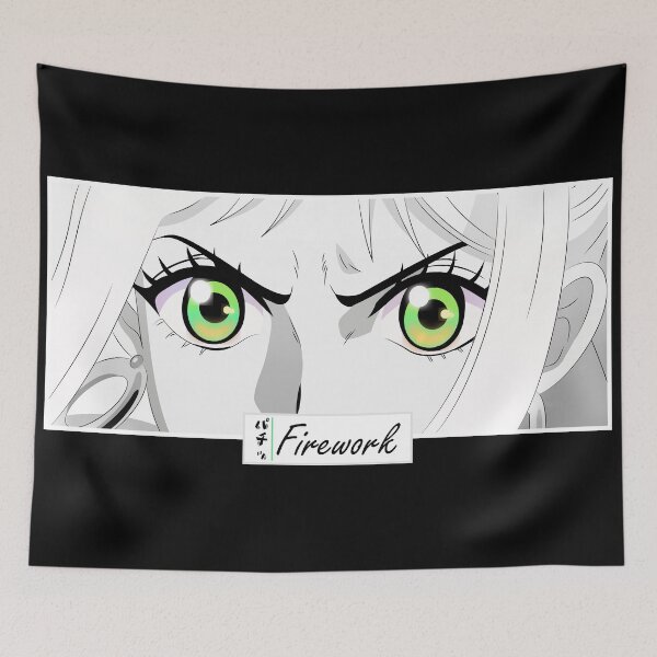 Item preview, Powerful Anime Eyes Zap Firework Japanese Typography Manga Style designed and sold by Otakurypto.