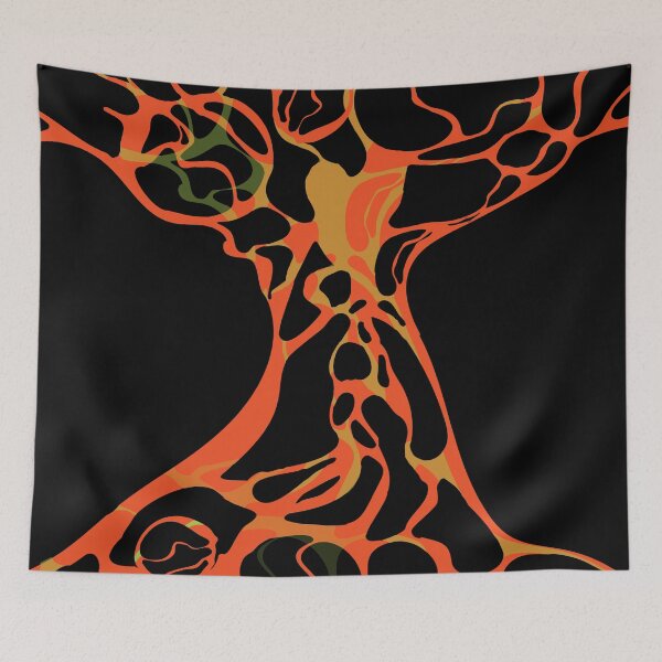 Item preview, Abstract orange neurographica drawing  designed and sold by yul4ik80.