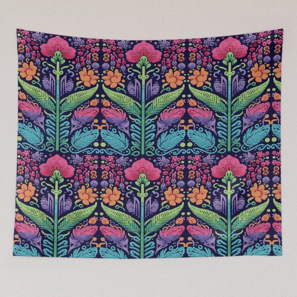 Item preview, Mosaico, flor rosa, imita linha, bordado designed and sold by GirlaineSQ.
