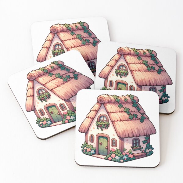 Item preview, Fairytale Thatched Cottage with Floral Embellishments designed and sold by UmbrellaStudio1.