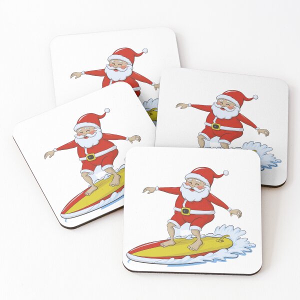 Item preview, Santa on a surfboard  Sticker designed and sold by ColorMarketNew.
