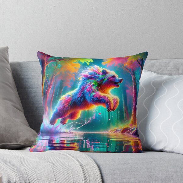 Item preview, Psychedelic Cave Bear Leap designed and sold by Matt's Artificial Nature.