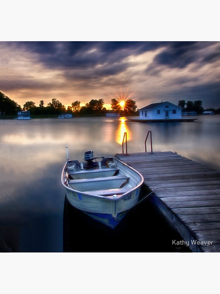 "Boat at Sunset on Horseshoe Pond Erie, PA" Photographic Print for