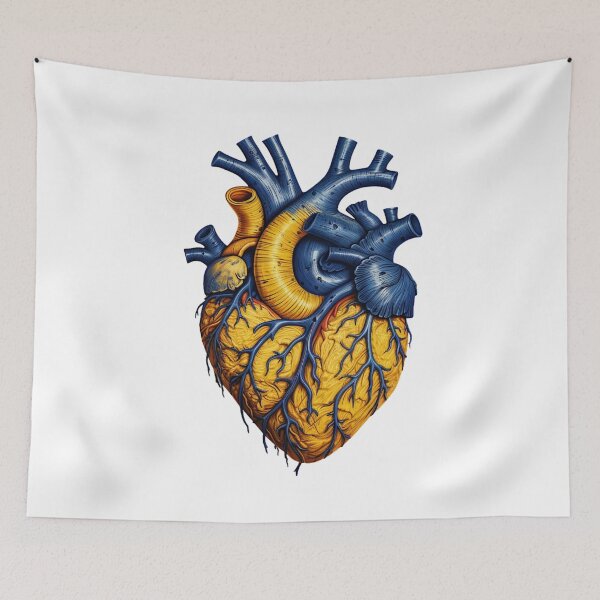 Item preview, A YELLOW AND BLUE HEART designed and sold by infinitearte.