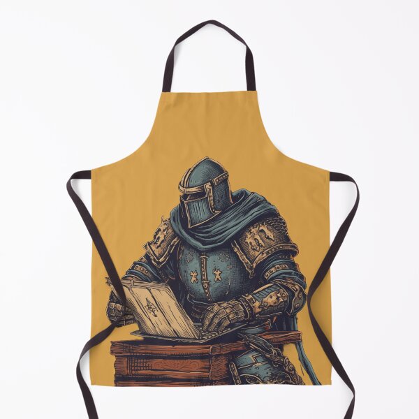 Item preview, Medieval Knight Working On Book Laptop designed and sold by KoalaJuice.
