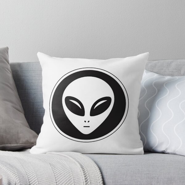 Item preview, Minimalist Alien Head - Black/White Circle  designed and sold by OtisHeya.