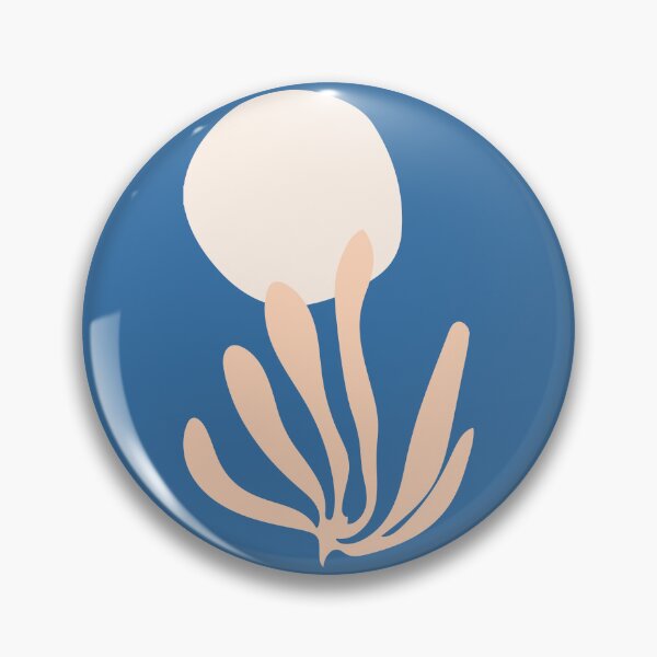 Item preview, Matisse inspired Peach and Blue Leaf Cutout designed and sold by trdstudio.