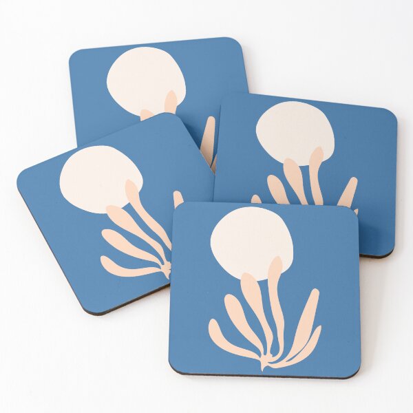 Item preview, Matisse inspired Peach and Blue Leaf Cutout designed and sold by trdstudio.