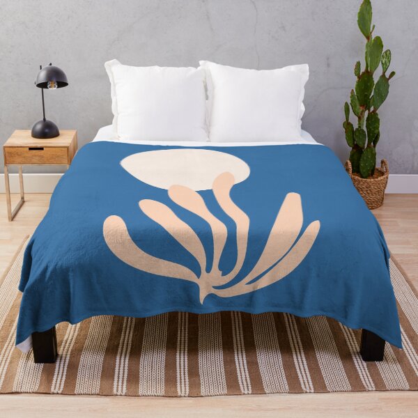Item preview, Matisse inspired Peach and Blue Leaf Cutout designed and sold by trdstudio.