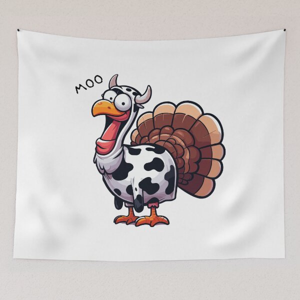 Item preview, Turkey Moo funny thanksgiving day designed and sold by TomFrontierArt.