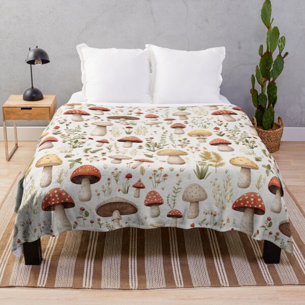 Item preview, Mushroom Fields Aesthetic Pattern designed and sold by Melissify.