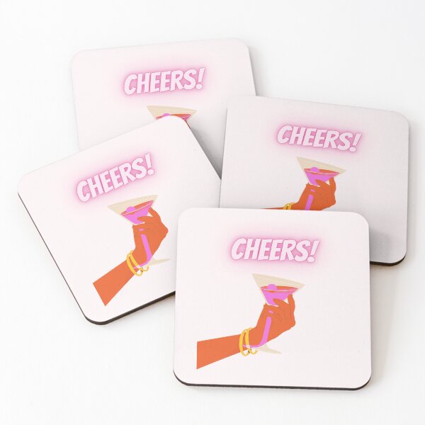 Item preview, Cheers! Cute Girly Drink to That Art designed and sold by Femme Pastel Collective.