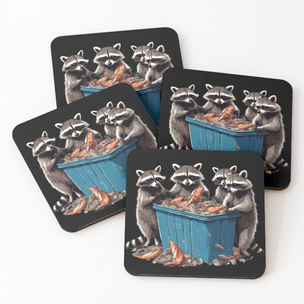 Item preview, Raccoon Party at the Dumpster designed and sold by Aquillashop.