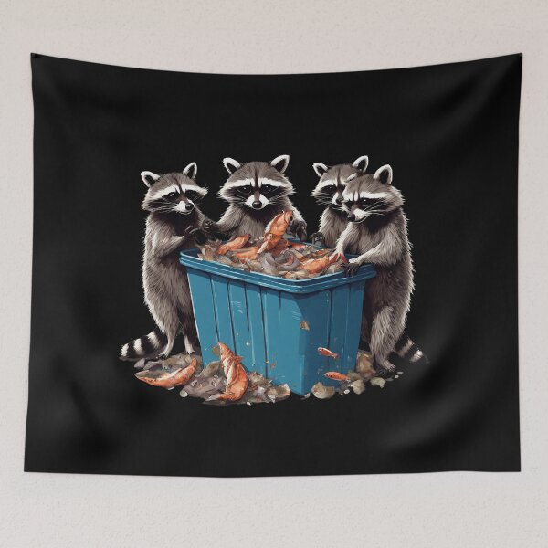 Item preview, Raccoon Party at the Dumpster designed and sold by Aquillashop.