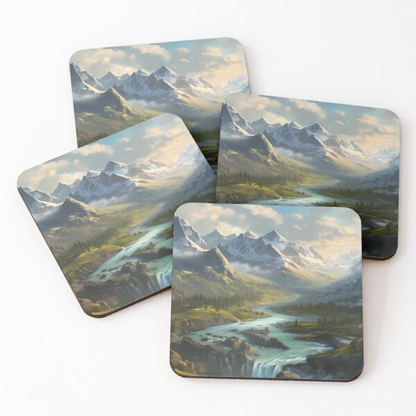 Item preview, Beautiful mountain valley designed and sold by DynamicPosters.