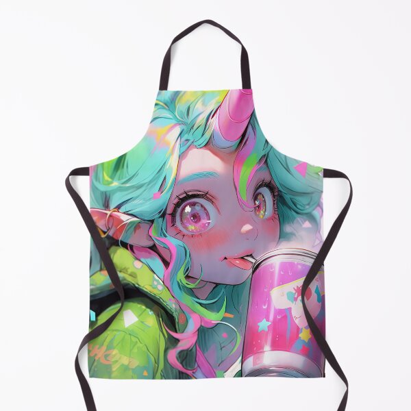 Item preview, Kawaii Bright Neon Pastel Soda Pop Anime Girl designed and sold by bubblegoth.