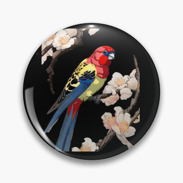 Item preview, eastern rosella in flowers designed and sold by EuropeanPrints.