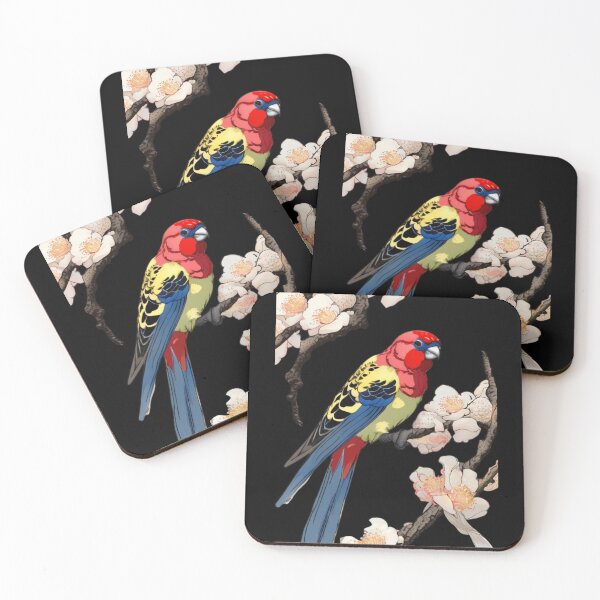 Item preview, eastern rosella in flowers designed and sold by EuropeanPrints.