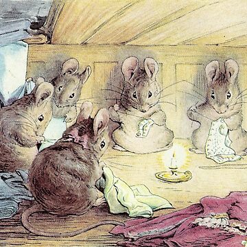 Artwork thumbnail, Sewing by Candlelight - The Tailor of Gloucester - Beatrix Potter by forgottenbeauty