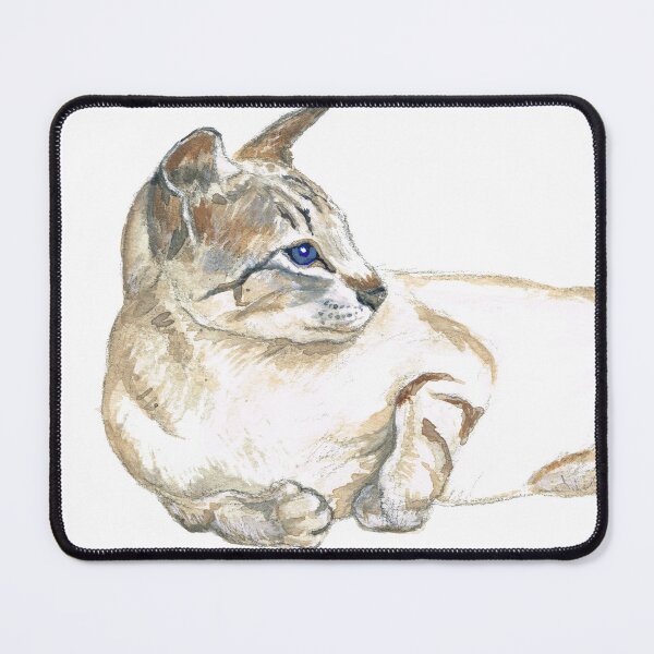 tabby point siamese cat Mouse Pad