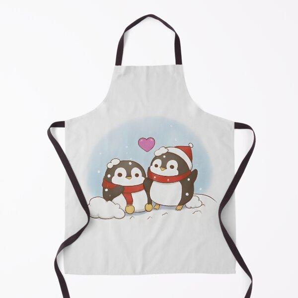 Item preview, Cute Winter Penguin Couple Date Night Anime Art Snow Christmas Santa Red Hat Snow designed and sold by ScarletGoldenOx.