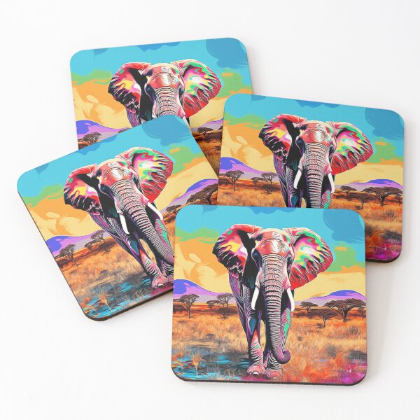 Item preview, Psyquedelic African Savannah Elephant designed and sold by Beauty  Art Printable.