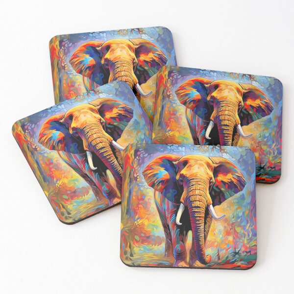 Item preview, Psyquedelic African Savannah Elephant designed and sold by Beauty  Art Printable.