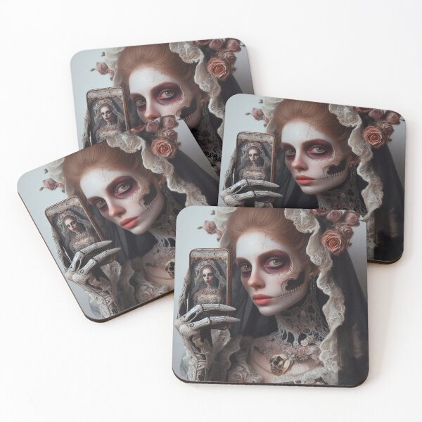 Item preview, Black Widow Bride Nun Hold Phone designed and sold by AiPoliviosArt.