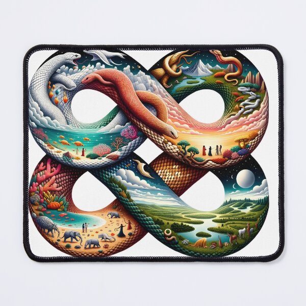 Item preview, M.C. Escher Inspired Surreal Morphing geometric designed and sold by divinedeco1925.