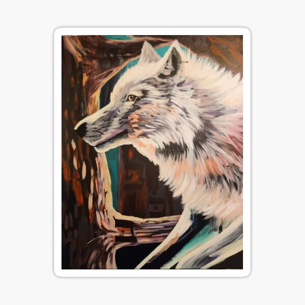 Wolf Through the Woods Sticker