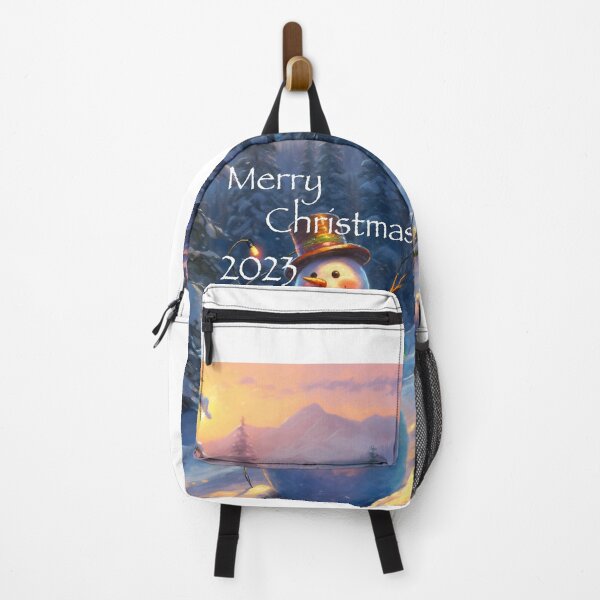 Item preview, Snowmen in a mountain setting, adorned with colorful Christmas lights. designed and sold by Mickeymouse2023.