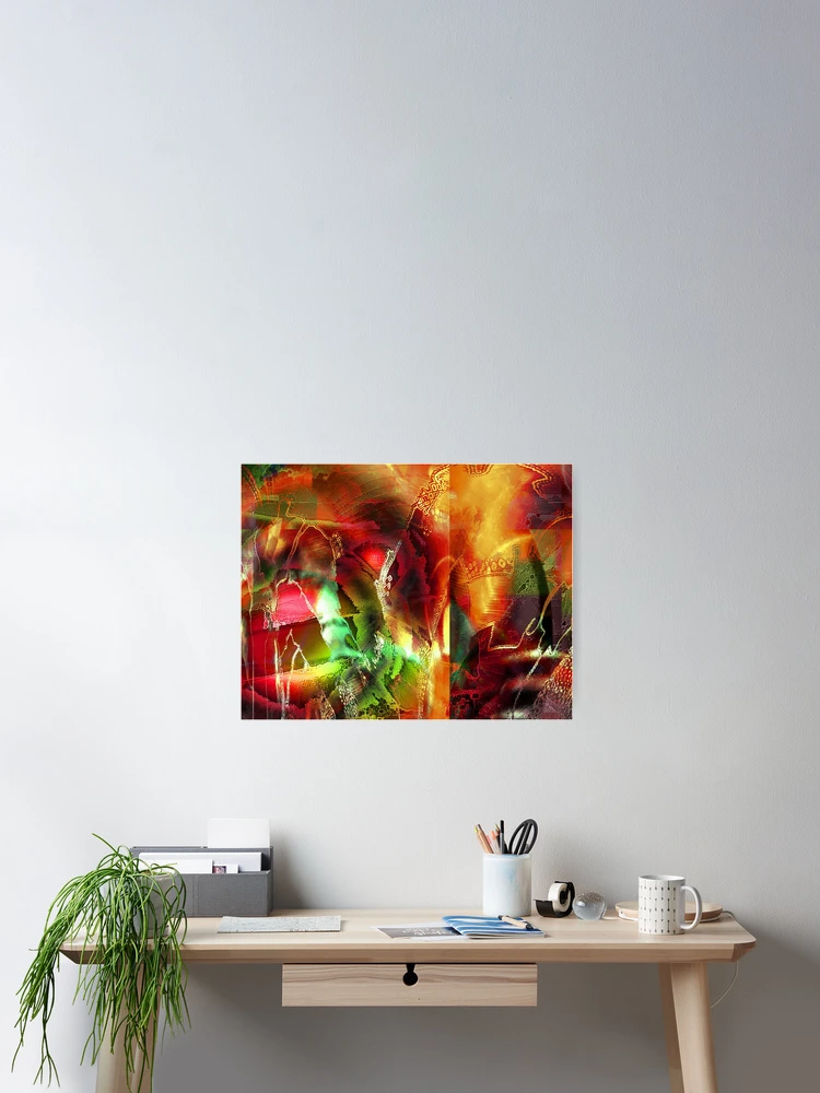 Aperçu 2 sur 3. Poster avec l'œuvre All Aglow créée et vendue par Elizabeth Austin-Craig.