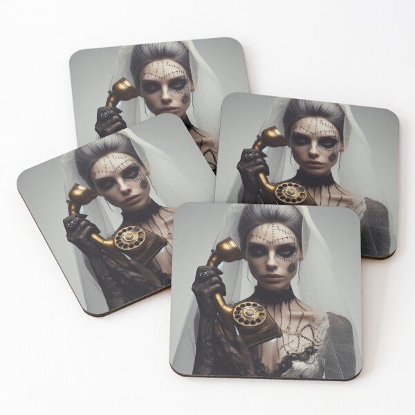 Item preview, Black Widow Bride Nun Hold Phone designed and sold by AiPoliviosArt.