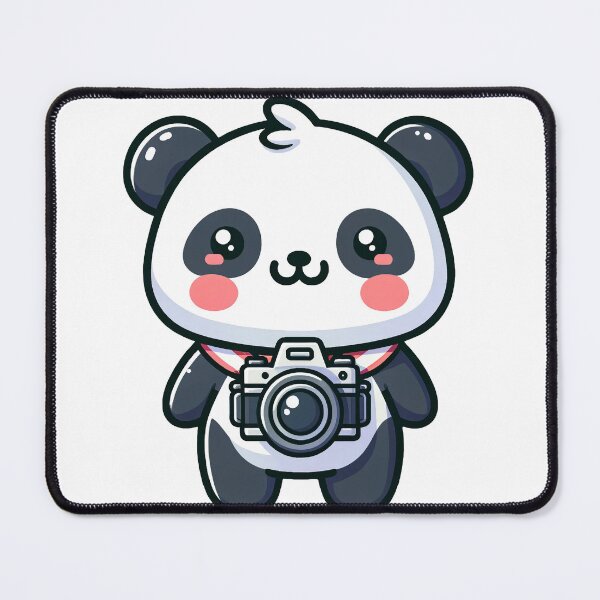 Item preview, Adorable Kawaii Panda Photographer Artwork - The Perfect Gift for Shutterbugs and Cute Art Fans designed and sold by PuffPuffPrint.