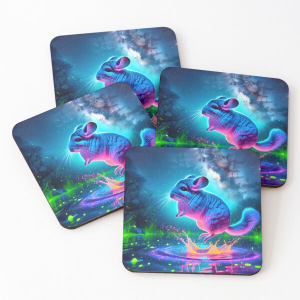 Item preview, Neon Blacklight Style Chinchilla Leap designed and sold by Matt's Artificial Nature.