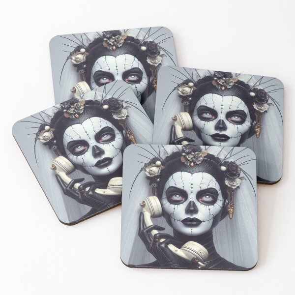 Item preview, Black Widow Bride Nun Hold Phone designed and sold by AiPoliviosArt.