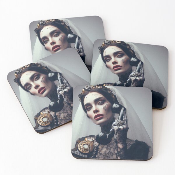 Item preview, Black Widow Bride Nun Hold Phone designed and sold by AiPoliviosArt.