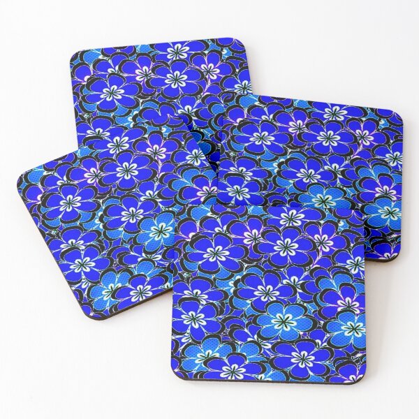 Item preview, Dark And Light Blue Flowers designed and sold by Nunaprettyshop.