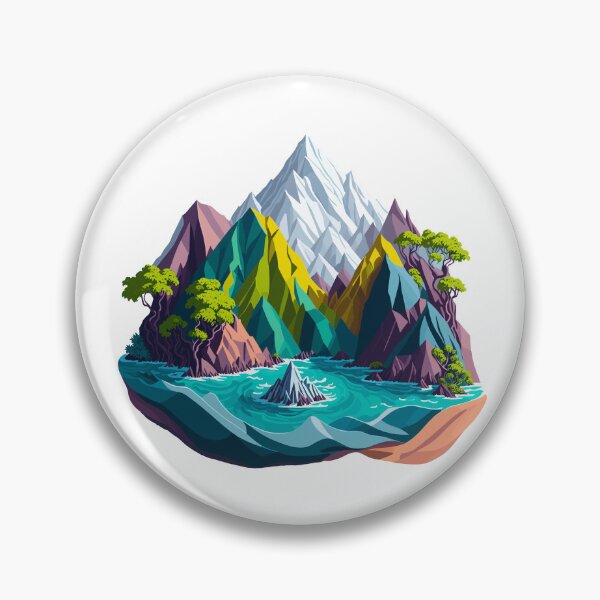 Item preview, Vibrant 3D mountains landscape designed and sold by MamikonarsRB.