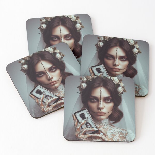 Item preview, Black Widow Bride Nun Hold Phone designed and sold by AiPoliviosArt.