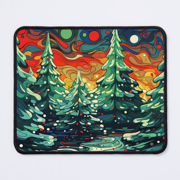 Item preview, Psychedelic Christmas tree holiday print designed and sold by dcrc.