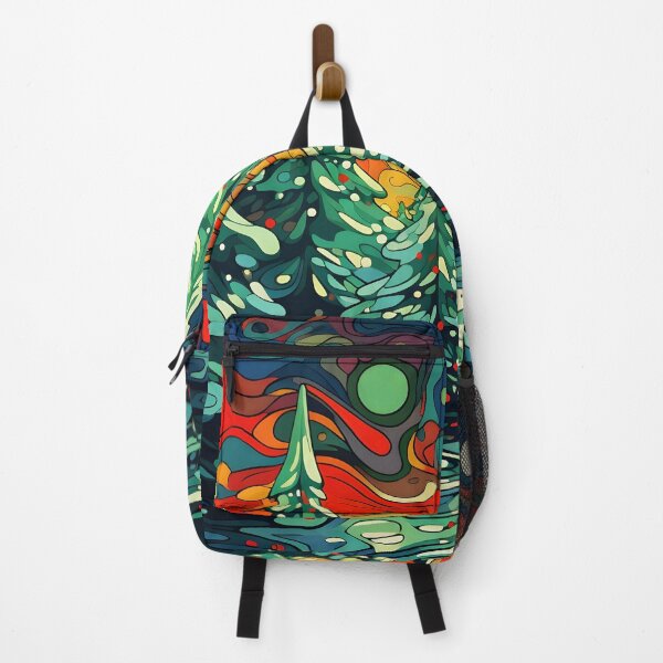 Item preview, Psychedelic Christmas tree holiday print designed and sold by dcrc.