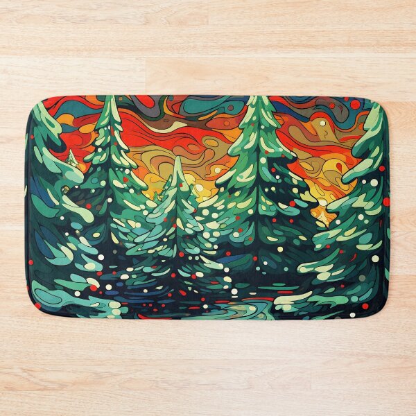 Item preview, Psychedelic Christmas tree holiday print designed and sold by dcrc.