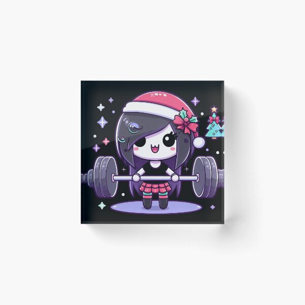 Item preview, Christmas holidays Cute Girl Lifting Barbell  designed and sold by ArsiStrenght.