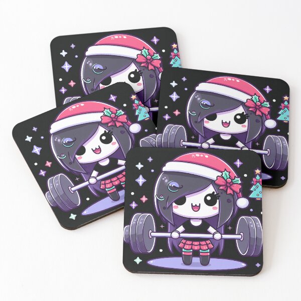 Item preview, Christmas holidays Cute Girl Lifting Barbell  designed and sold by ArsiStrenght.