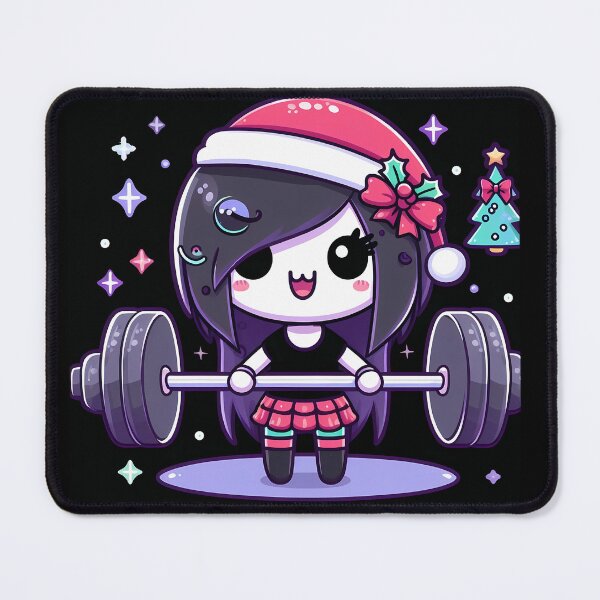 Item preview, Christmas holidays Cute Girl Lifting Barbell  designed and sold by ArsiStrenght.
