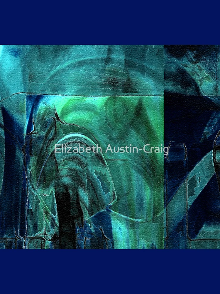 Aperçu 3 sur 3. Foulard avec l'œuvre Left Out In The Cold créée et vendue par Elizabeth Austin-Craig.